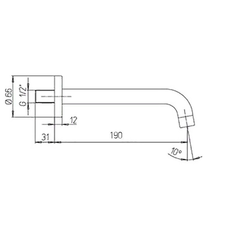 Излив Paini Cox 78PZ207CAN черный матовый