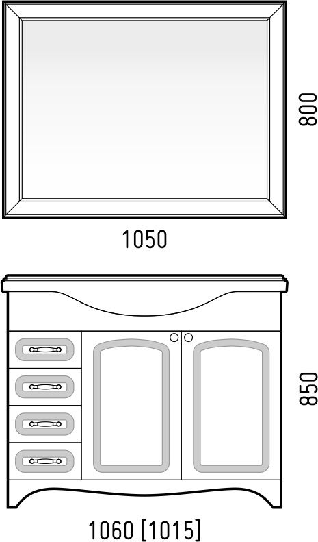 Зеркало Corozo Классика SD-00000268 105 см