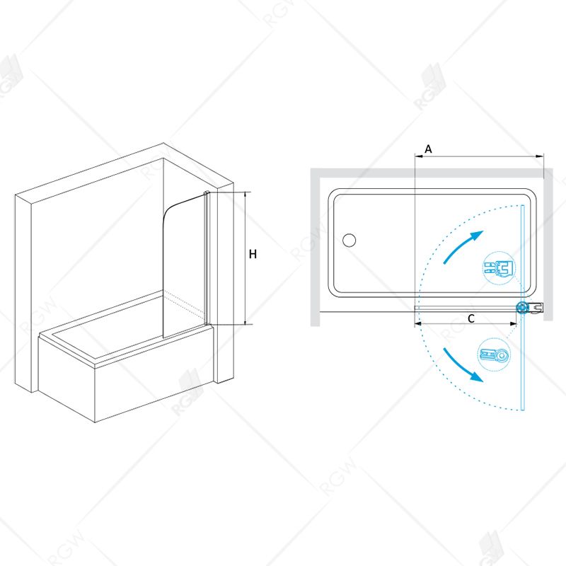 Ограждение на ванну RGW Screens SC-05 03110508-11