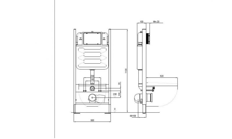 Инсталляция Aquatek ECO Standart INS-0000014 для унитаза, механика