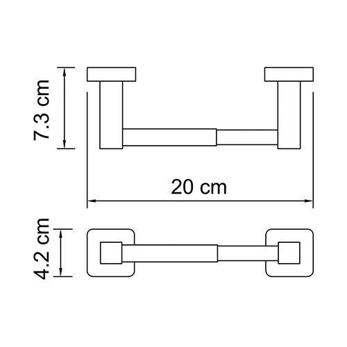 Держатель туалетной бумаги WasserKRAFT Lippe K-6522 фото 3