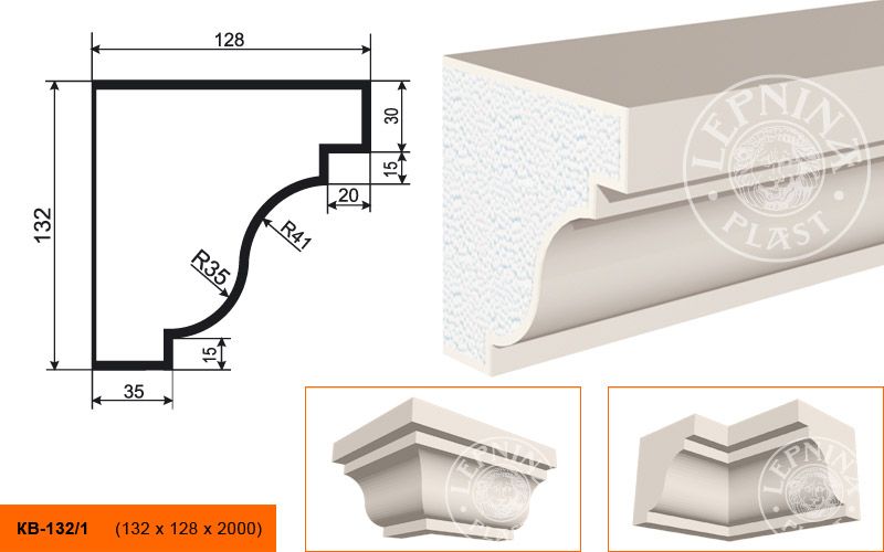 Карниз Lepninaplast КВ-132/1 фото 1