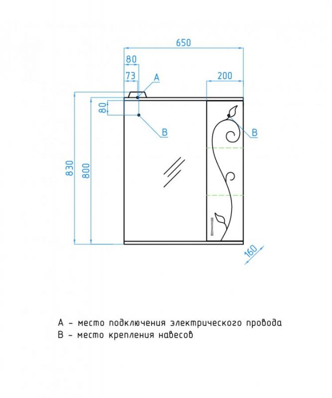 Зеркало-шкаф Style Line Панда ЛС-00000078