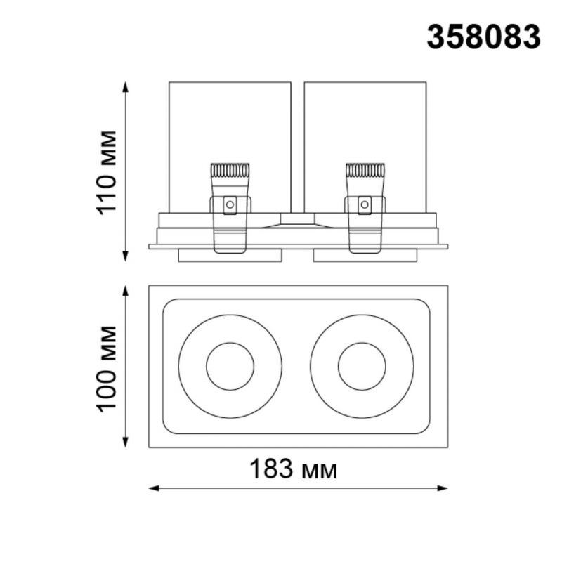 Встраиваемый светильник NovoTech Lanza 24W 358083 фото 2