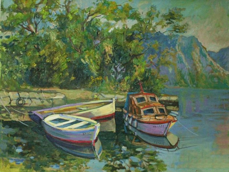 Картина "Лодки" Аркадий Поляков