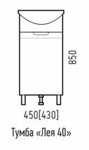 Тумба под раковину напольная Corozo Лея 45 SD-00001490 43 см фото 3