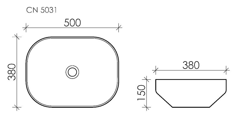 Умывальник-чаша Ceramica Nova Element CN5031 50 см