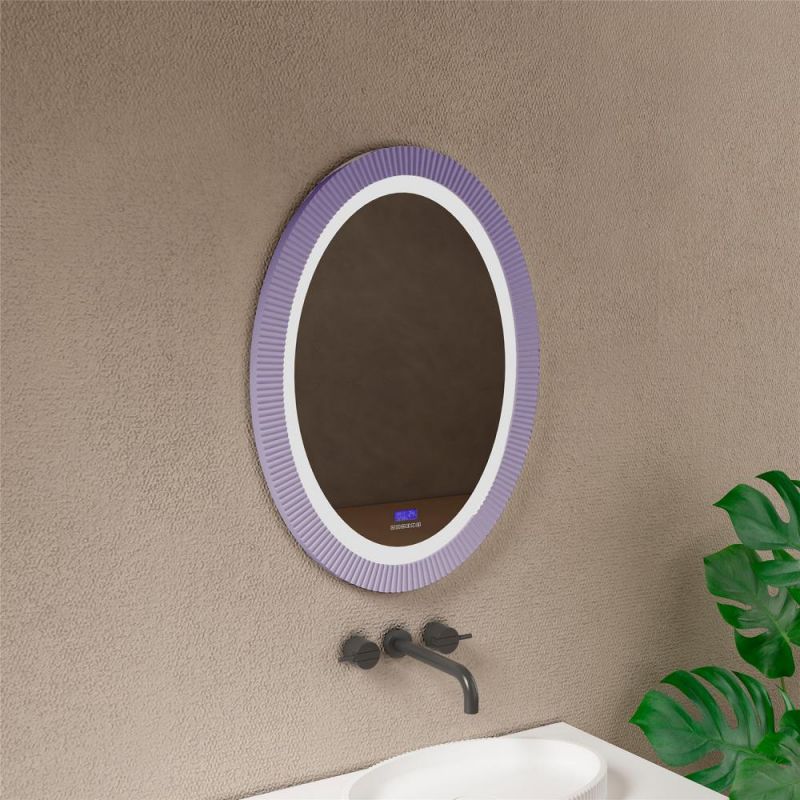 Зеркало для ванной ABBER Stein AS6601Violett, с подсветкой, фиолетовое