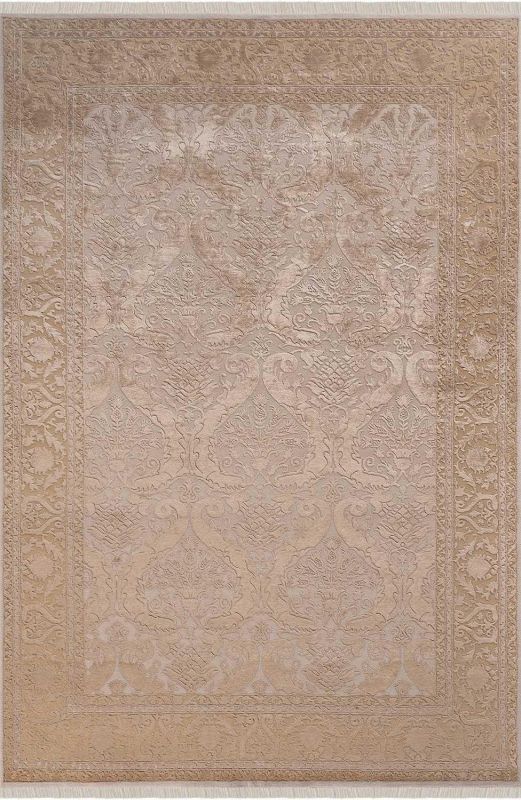 Индийский ковер из шерсти и арт-шёлка Carpet «KING OF AGRA» RO150-CRE-GLD 174 x 242 см фото 1