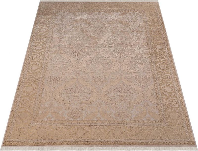 Индийский ковер из шерсти и арт-шёлка Carpet «KING OF AGRA» RO150-CRE-GLD 174 x 242 см фото 2