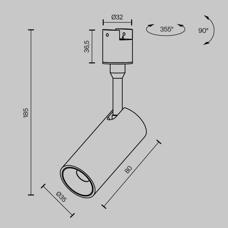 Трековый светильник Maytoni Focus Led TR163-1-5W3K-M-B