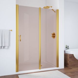 Душевая дверь Vegas Glass EP-F-1 105 09 05 R, профиль золотой, стекло тонированное