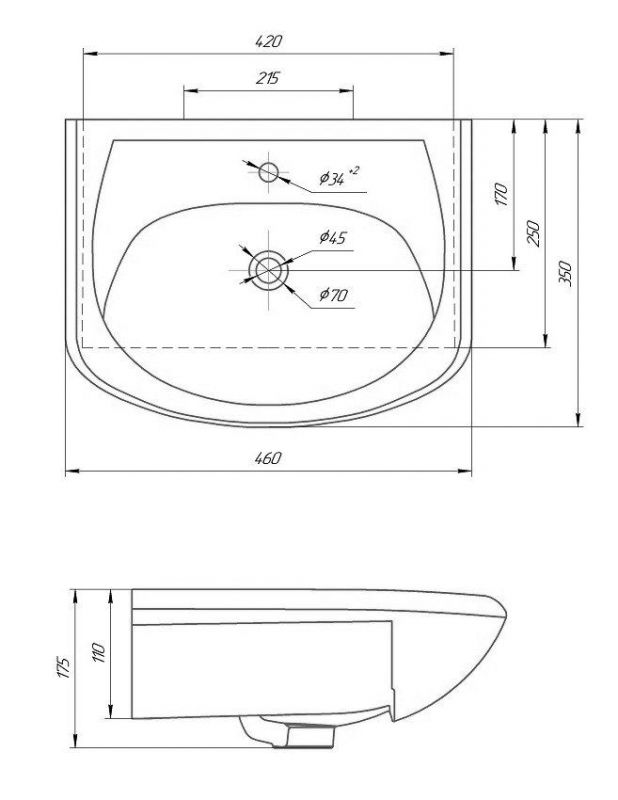 Раковина Grossman Rosa УЮТ-45 306