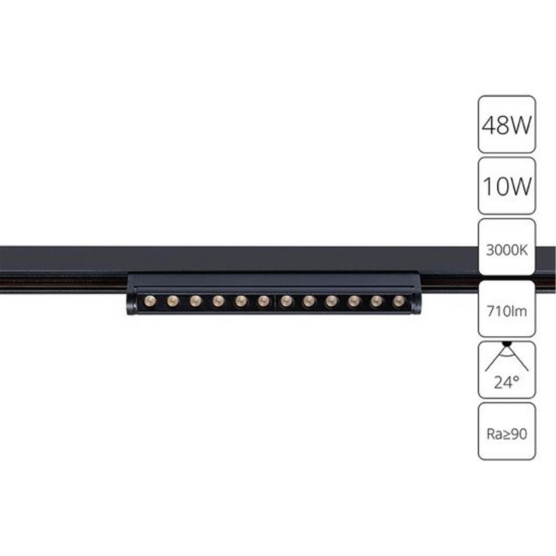 Светильник потолочный Arte Lamp Optima A7288PL-1BK 48В 12Вт 900Лм 3000K 90+ 24°