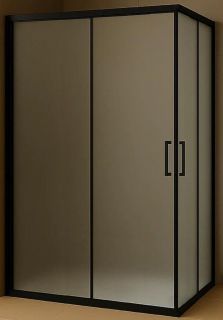 Душевой уголок RBHPD-C-BL,85х115 см, профиль черный, стекло матовое