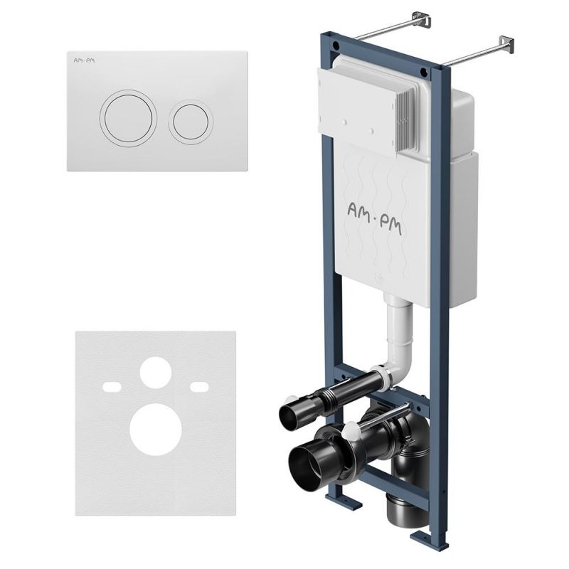 Инсталляция AM.PM ErgoFit I012711.0101 для унитаза с клавишей белой глянцевой, механика фото 2