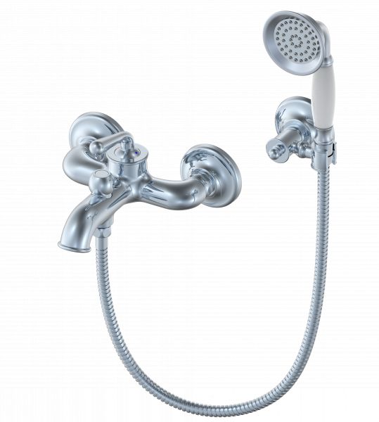 Смеситель для ванны WONZON & WOGHAND WW-88639008-CR с душевым гарнитуром, Хром фото 1