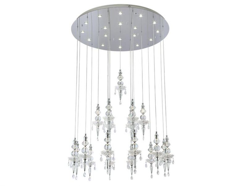 Люстра Newport 8360 Chrome Clear crystal GU4 3000K 11520Lm 8360/1000 chrome фото 1