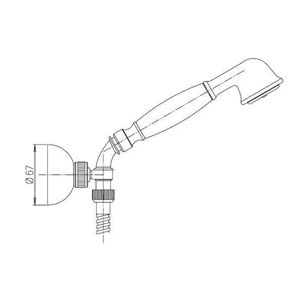 Душевая лейка с шлангом Paini Liberty 17F3131 бронза