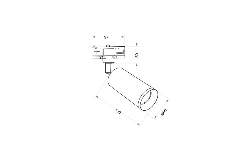 Трековый светильник Maytoni Focus TR028-3-GU10-B