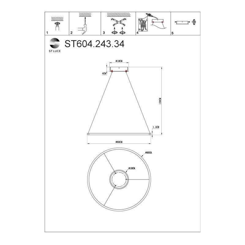 Подвесной светильник ST Luce ST604 OUT ST604.243.34