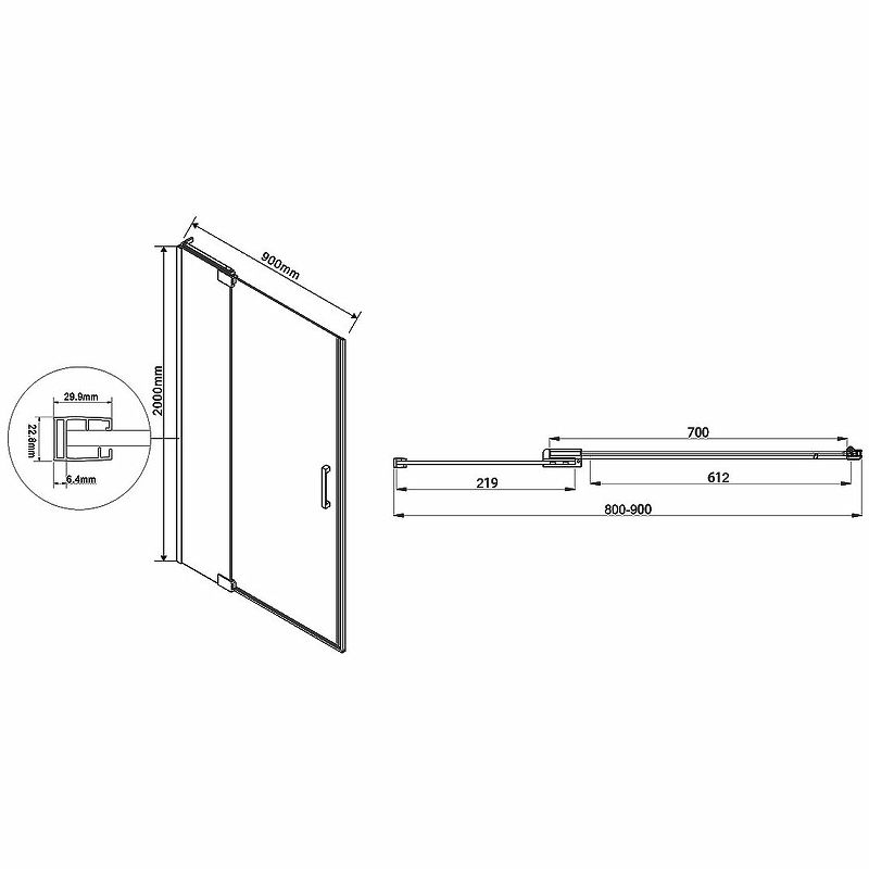 Душевая дверь Vincea Extra VDP-1E8090CG