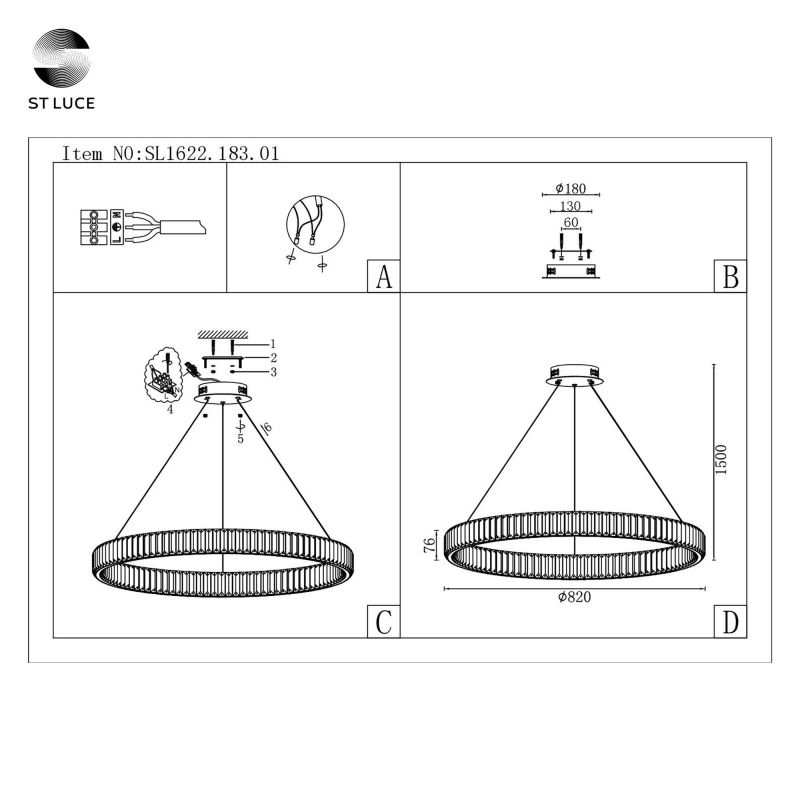 Люстра подвесная ST Luce TIVOLI SL1622.183.01