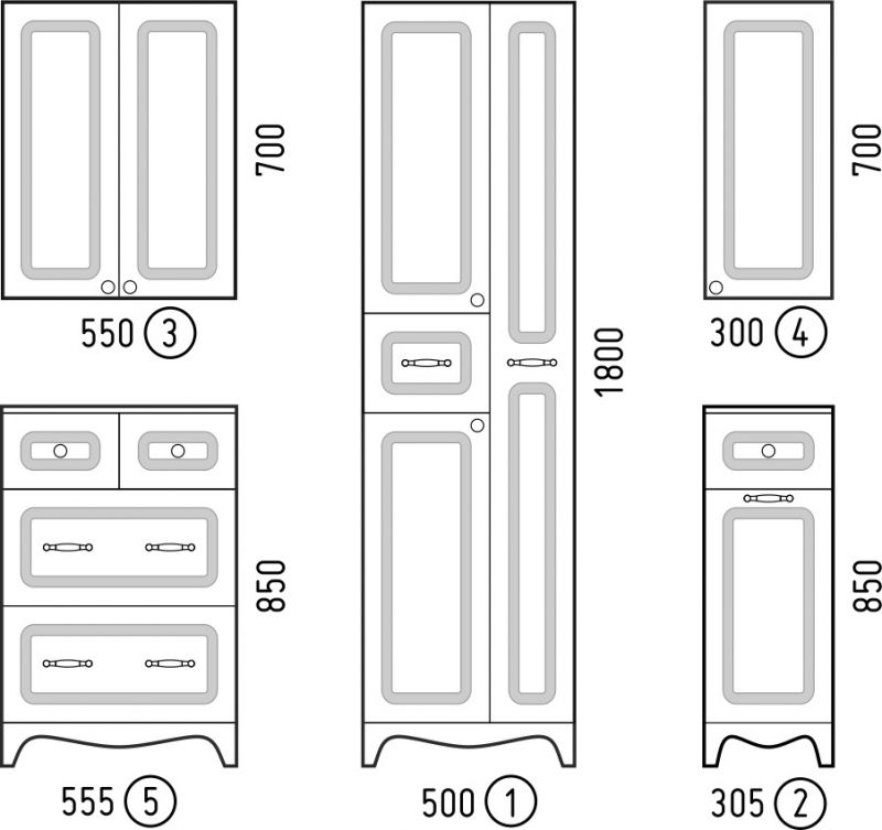 Пенал напольный Corozo Классика SD-00000336 85х30 см