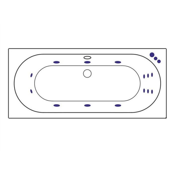 Акриловая ванна Excellent Oceana WAEX.OCE16.SMART.GL 160x75 с г/м, золото фото 2