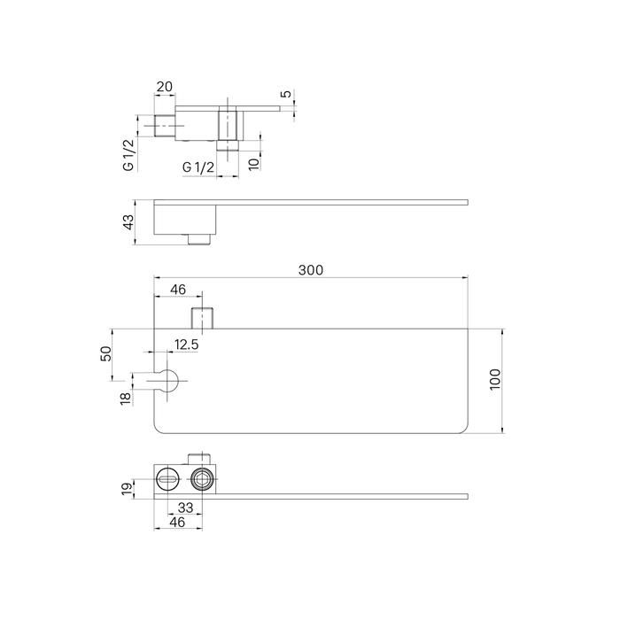 Держатель для лейки Iddis Slide SLIAC00i62 хром