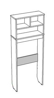 Стойка Corozo Монро 55 SD-00000390, 55х140 см