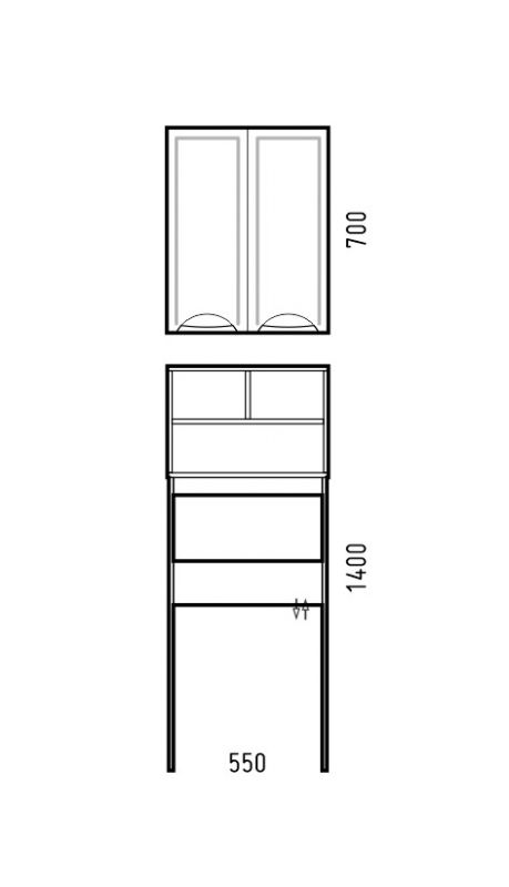 Стойка Corozo Монро 55 SD-00000390, 55х140 см