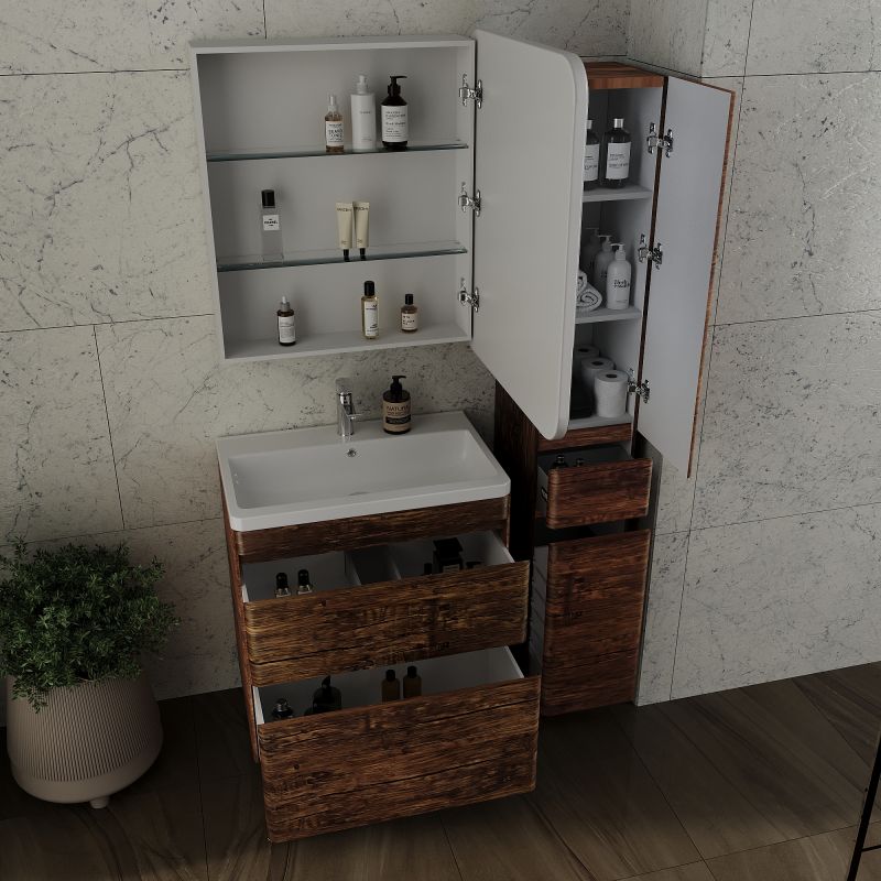 Тумба под раковину напольная Style Line Атлантика СС-00002343 старое дерево 70 фото 6