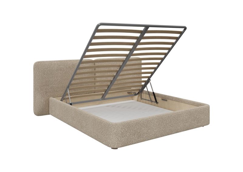 Кровать двуспальная Ellipsefurniture Hub Soft 180 см (молочный, букле) HU010106160499 фото 5