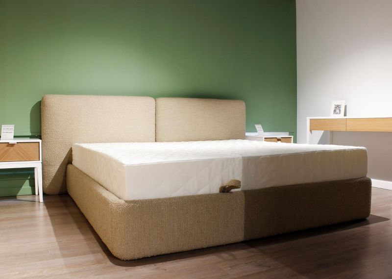 Кровать двуспальная Ellipsefurniture Hub Soft 180 см (молочный, букле) HU010106160499 фото 6