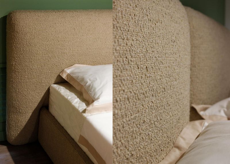 Кровать двуспальная Ellipsefurniture Hub Soft 180 см (молочный, букле) HU010106160499 фото 8