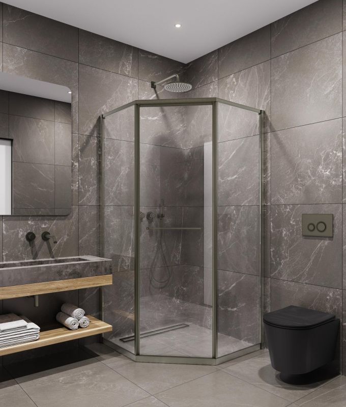 Душевой уголок Timo-S TTSS-100/13C-8R T33R 100x100 R стекло прозрачное / профиль никель фото 2