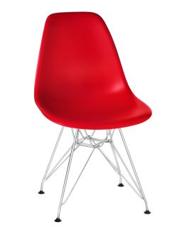 Стул Dobrin 638APP-LMZL DSR, цвет сиденья красный (R-02), цвет основания хромированная сталь