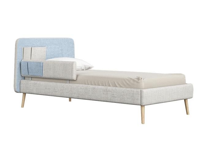 Кровать подростковая Ellipsefurniture Soft (бежевый/голубой) 90*200 см KD010102010101