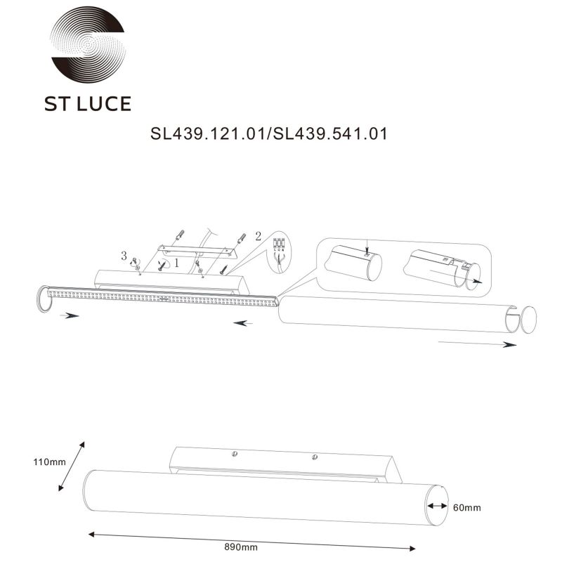 Светильник настенный BACHETA SL439.121.01