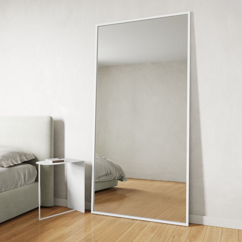 Напольно-настенное зеркало в раме GENGLASS HALFEO XL BD-2374100 белое
