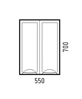 Шкаф подвесной Corozo Монро SD-00000367 55х70 см