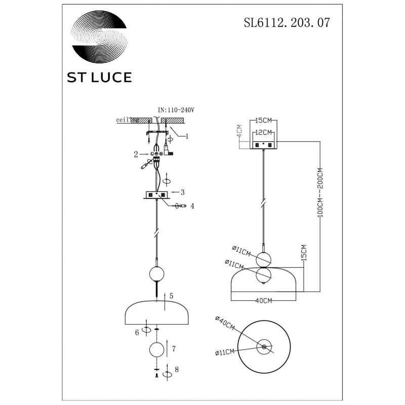 Подвес ST Luce ODE SL6112.203.07