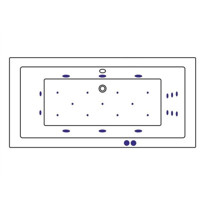 Акриловая ванна Excellent Savia Duo WAEX.SAD170.80.ULTRA.CR 170x80  с г/м, хром