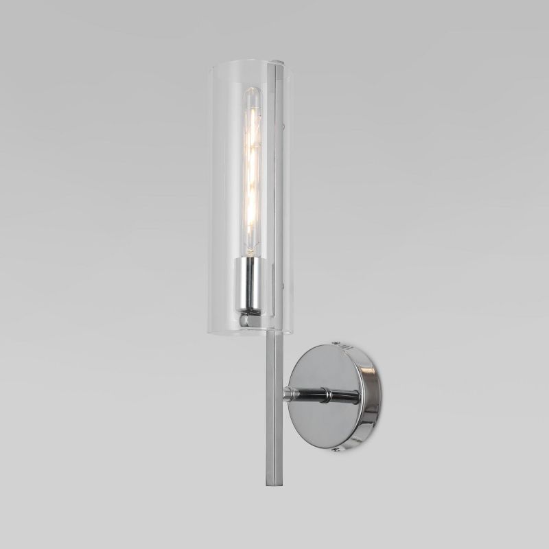 Настенный светильник Eurosvet Trompeta со стеклянным плафоном 70144/1 хром
