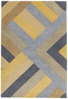 Индийский ковер из шерсти Carpet «REEF RUG» RF02-BIG ZIG OCHRE GREY 300 x 400 см