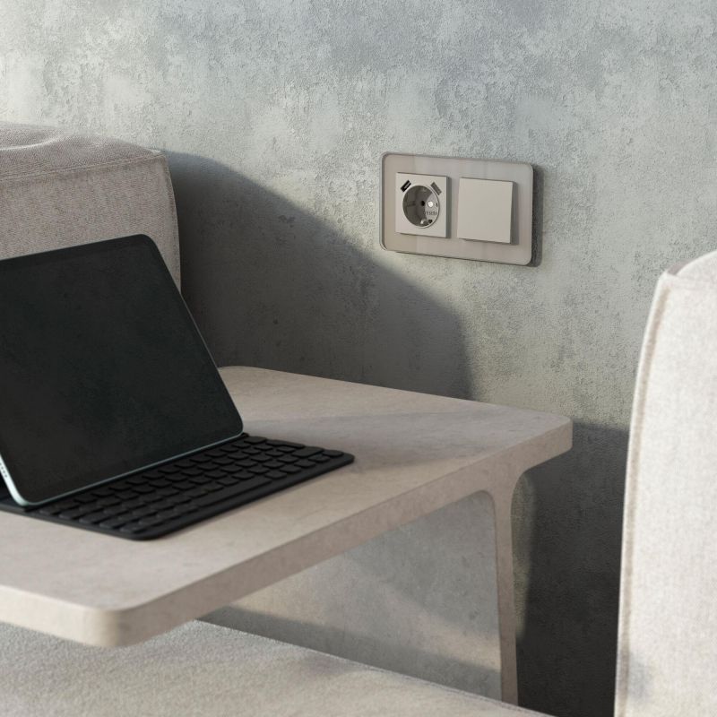 Накладка для розетки USB Werkel Встраиваемые механизмы дымчатый W1279504 фото 2