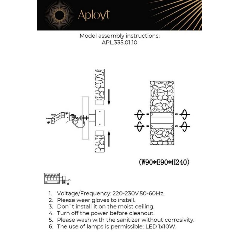 Светильник настенный (Бра) Aployt Fabayann LED 4000К(белый) 10W APL.335.01.10 фото 4
