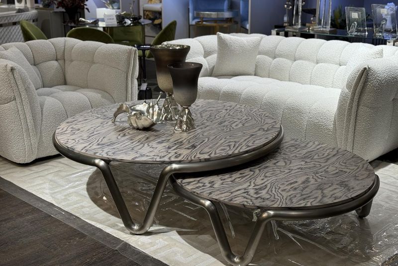 Диван двухместный букле белый Garda Decor Prato BD-3145165 фото 9