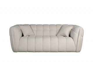 Диван двухместный букле белый Garda Decor Prato BD-3145165
